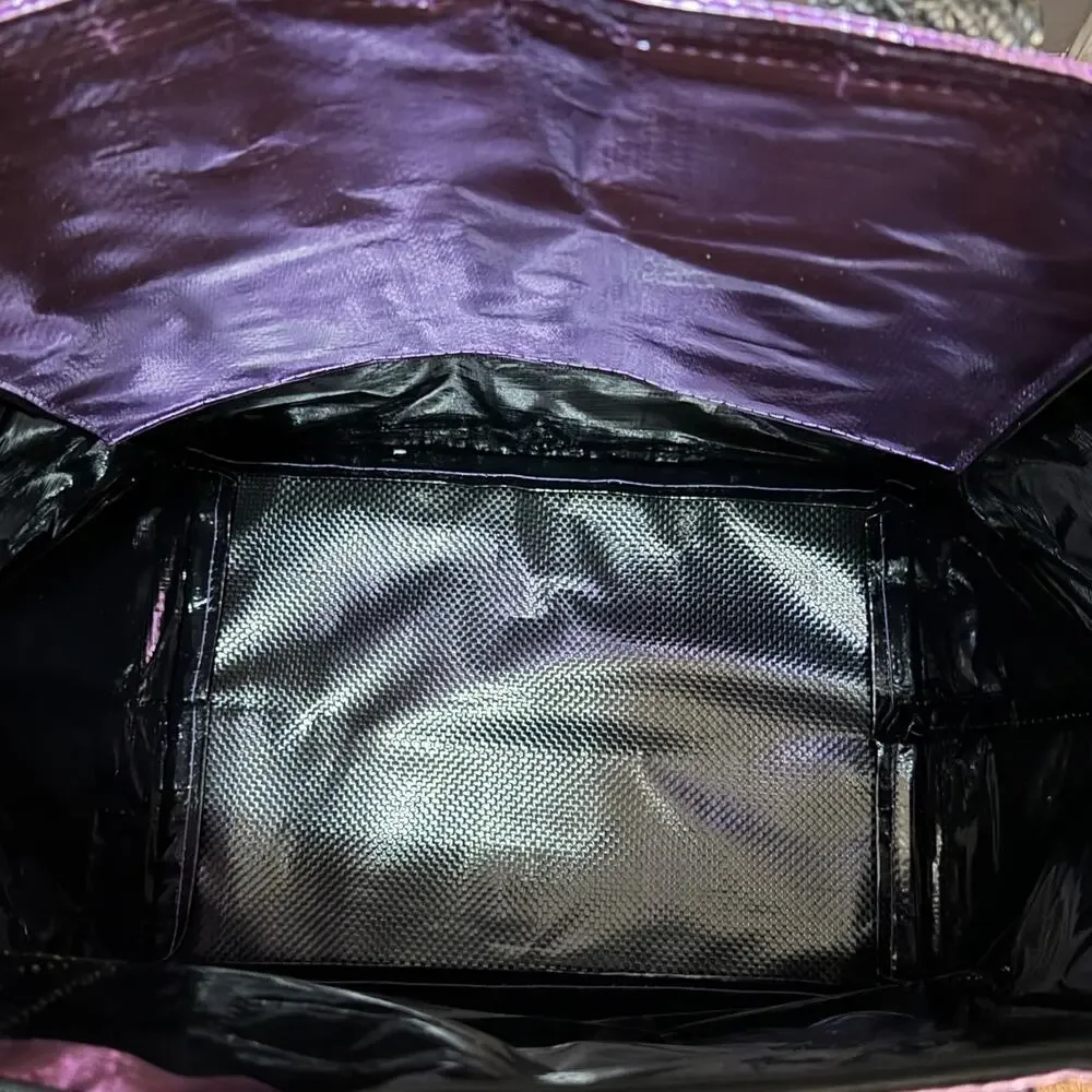 Hulken Medium Metalic Lilac Purple Schelp Signature Rolling Tote Bag